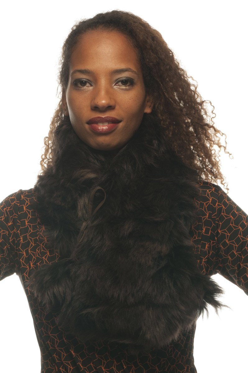 Angela Toscana Shearling Tippet Scarf