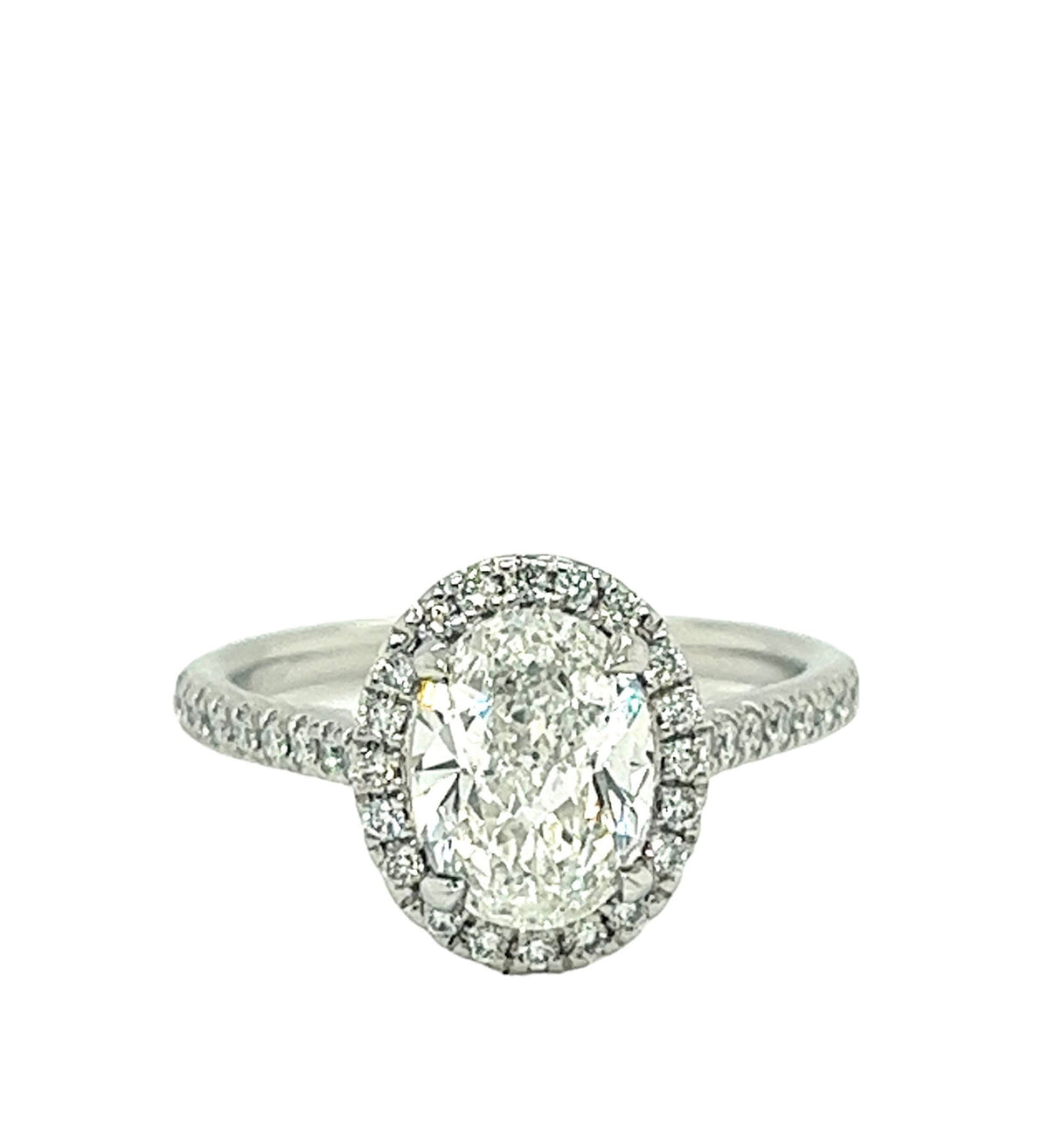 Oval Diamond Halo Ring