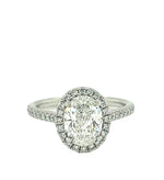 Oval Diamond Halo Ring