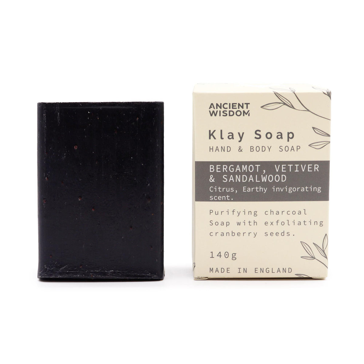 Klay Soap Bergamot & Sandalwood 140g
