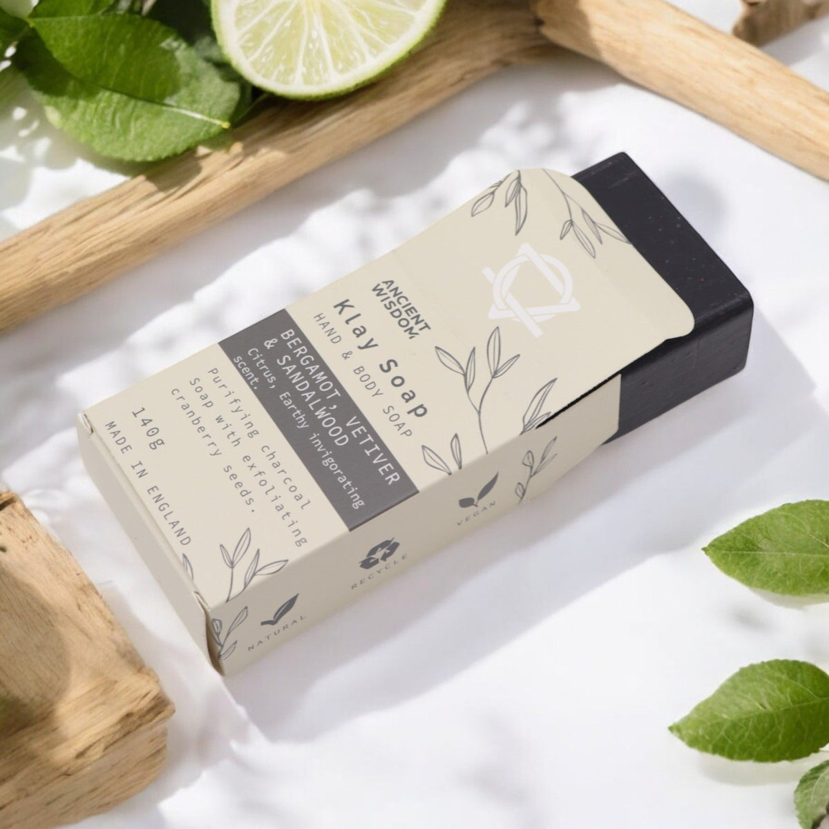 Klay Soap Bergamot & Sandalwood 140g