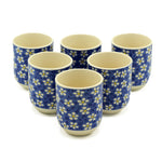6 x Herbal Tea Cups - Blue Daisy