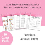 Baby Girl Baby Shower 6 Game Bundle