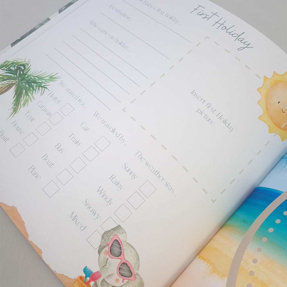 Baby Memory Book - Baby's First Year - First Year Milestone - Neutral Baby Book - Baby Shower Gift - ScentiMelti Home Fragrance, Beauty & Gifts UK