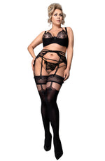 Ballerina Plus Size 595 Black/Skin Hold Ups