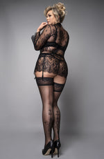 Ballerina Plus Size 596 Black Hold Ups