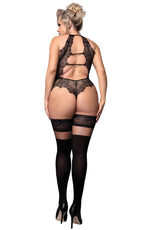 Ballerina Plus Size 600 Black/Skin Hold Ups