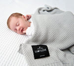 Bamboo baby blanket - Grey - Macaroon knit