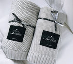 Bamboo baby blanket - Grey - Macaroon knit