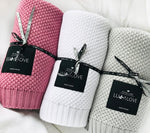 Bamboo baby blanket - Grey - Macaroon knit