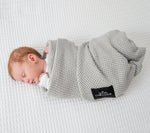 Bamboo baby blanket - Grey - Macaroon knit