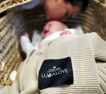 Bamboo baby blanket - Milk coffee - Classic knit