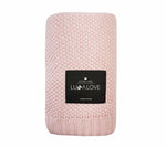 Bamboo baby blanket - Powder pink - Macaroon knit