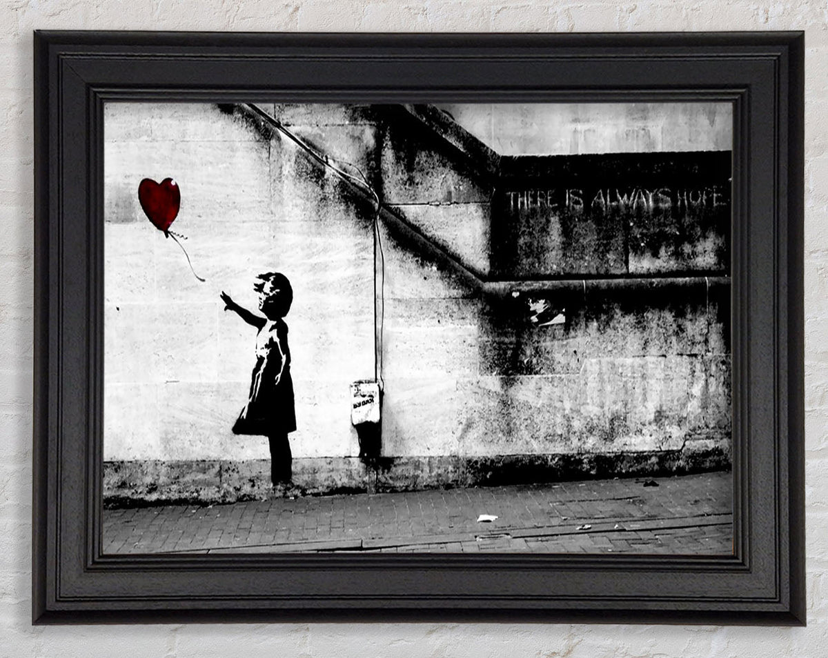 Banksy Red Heart Balloon Girl Artwork Galway Black