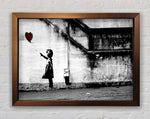 Banksy Red Heart Balloon Girl Artwork Ventura Bronze
