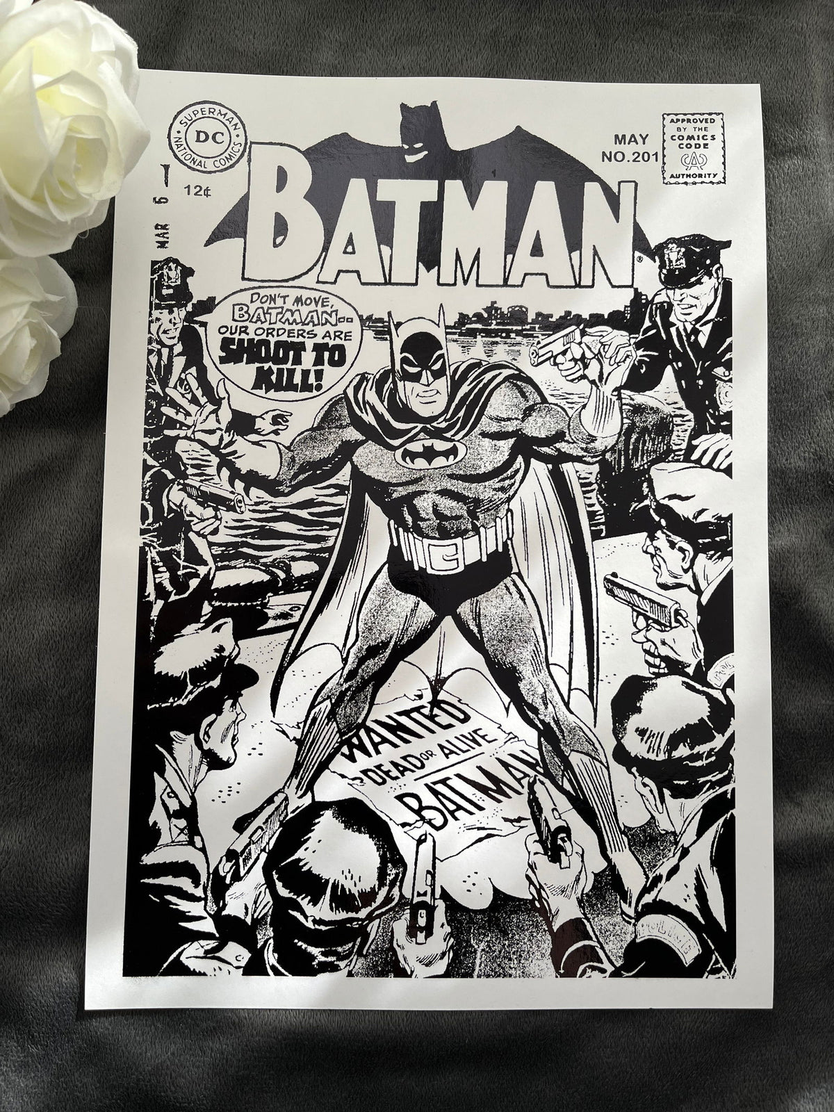 Batman Comic Cover Foil Print