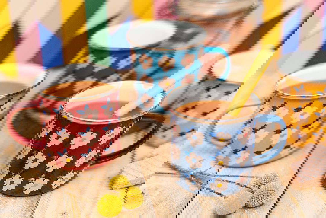 Enamelhappy Beautiful Colourful Retro Floral Enamel Mug - Various Colours