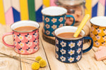Enamelhappy Beautiful Colourful Retro Floral Enamel Mug - Various Colours