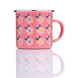 Enamelhappy Beautiful Colourful Retro Floral Enamel Mug - Various Colours Rose 8cm