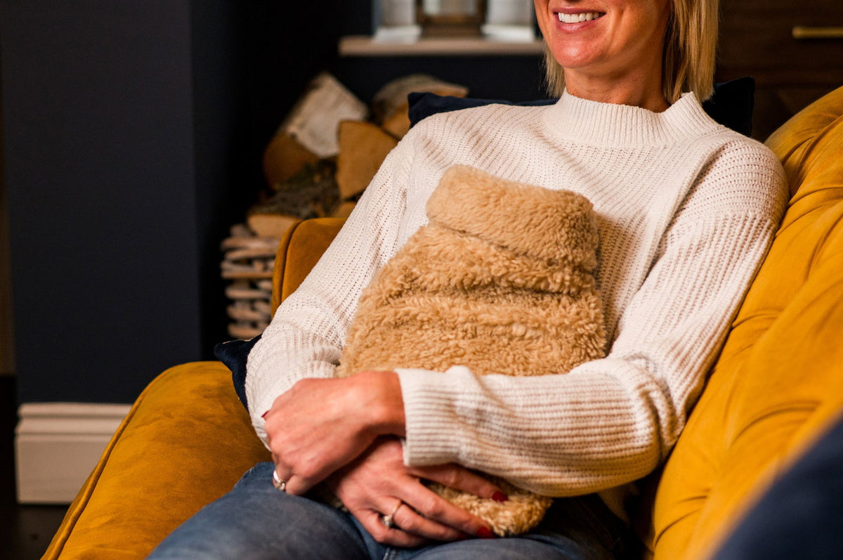 Beige Eco Teddy 2 Litre Hot Water Bottle