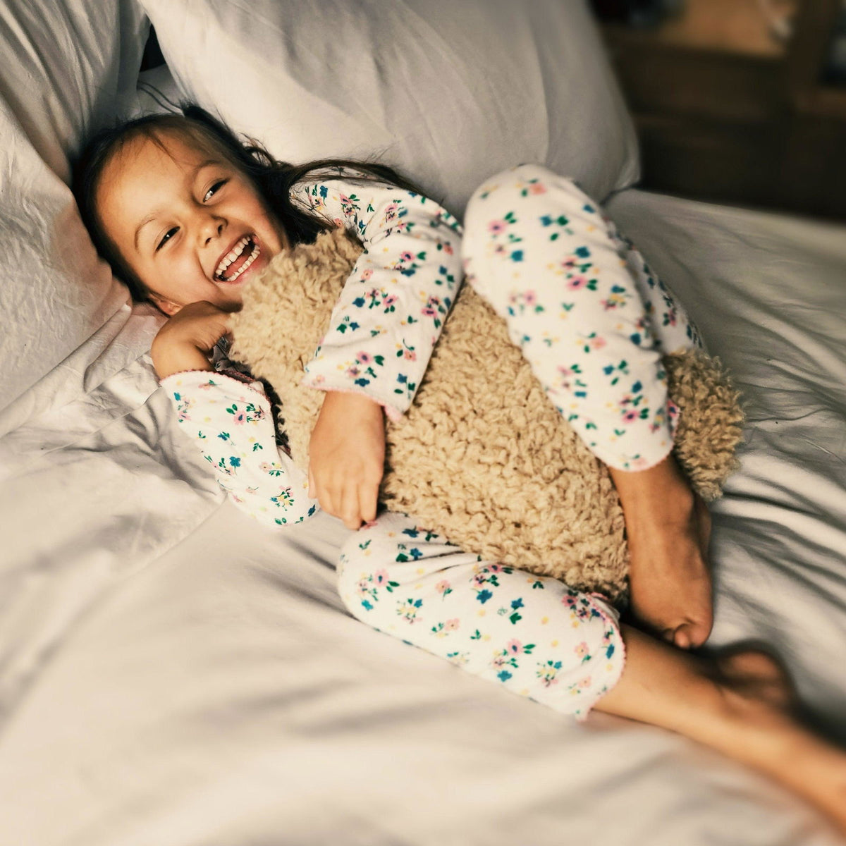 Beige Eco Teddy 2 Litre Hot Water Bottle