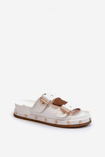 Big Star Eco-Leather Platform Flip-Flops with Double Straps