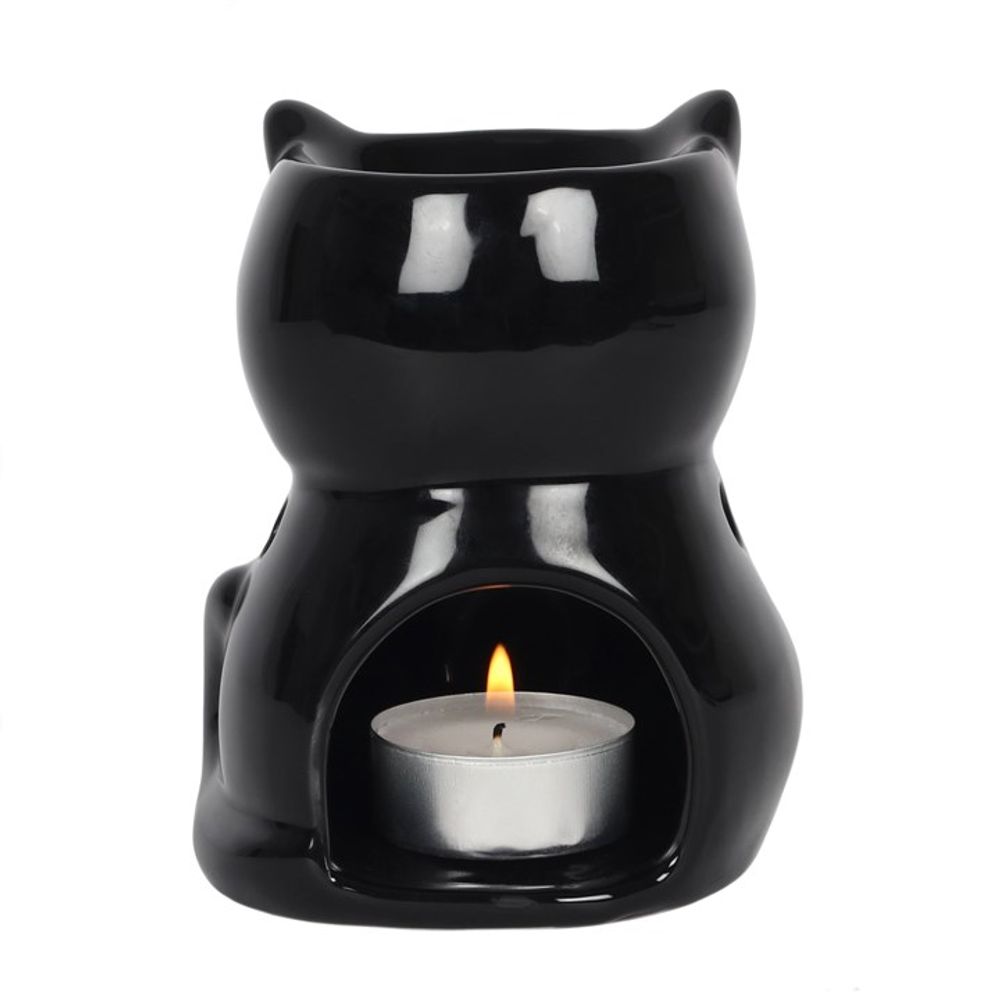Black Cat Oil Wax Melt Burner | Halloween Decor