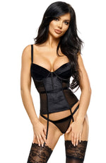 Beauty Night Monica Tulle Corset Black
