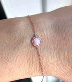 Bracelets with Opal stones Rose - Pink - Round Opal