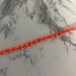 Braided Anklets Neon Orange