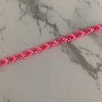 Braided Anklets Neon Light Pink