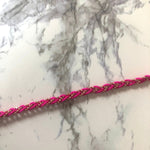 Braided Anklets Dark Pink