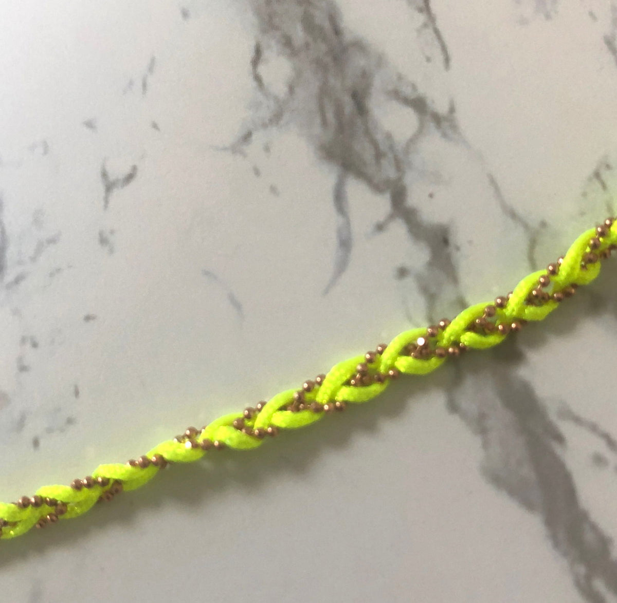 Braided Anklets Neon Yellow