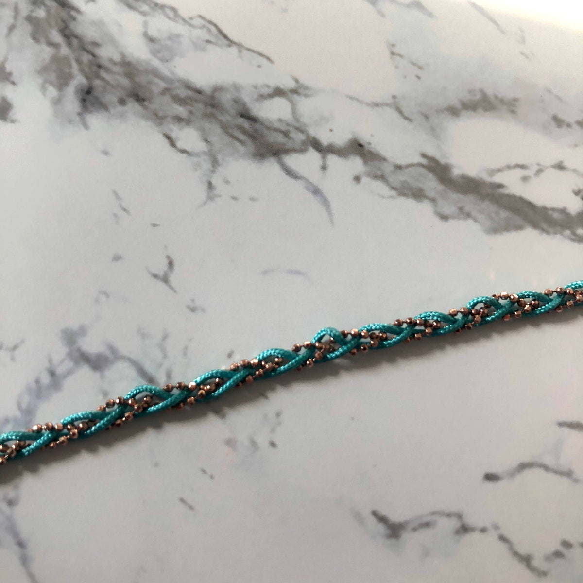 Braided Anklets turquoise