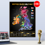 British Isles Golf Scratch Off Map