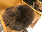 British Sheepskin Roundie Brown Natural Undyed ::: Seat Cover 35cm