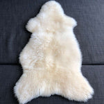 British Sheepskin Rug Hide Ivory White Fleece Medium Throw
