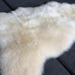 British Sheepskin Rug Hide Ivory White Fleece Medium Throw