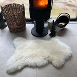 British White Sheepskin Rug Sustainable & Eco-tanned | Large
