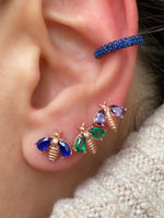 Rose Gold Plated Busy Bee Stud Earrings