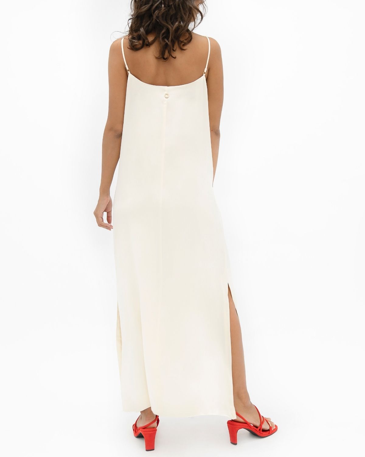 Calabar White Mulberry Silk Slip Dress