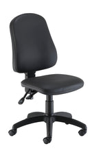 Calypso 2 High Back Operator Chair Black PU Leather No Arms