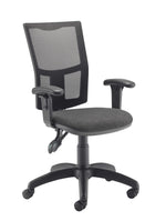 Calypso 2 Mesh + Chair Black Fixed Arms