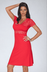 Irall Cameron Lace Nightdress Red