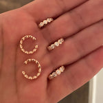Cartilage Earrings - Paveset Hoops