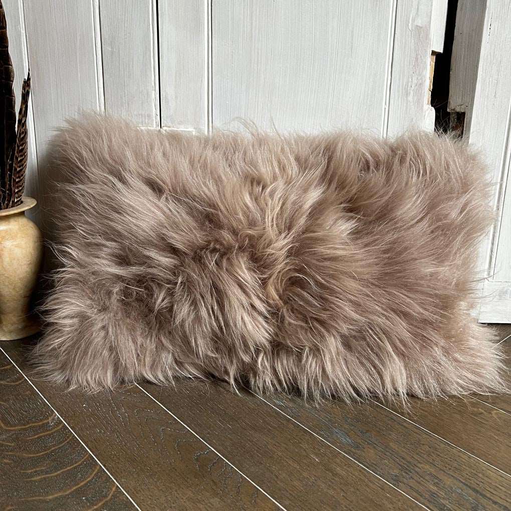 Cashmere Fur Cushion | Honey Gold 30cm x 50cm