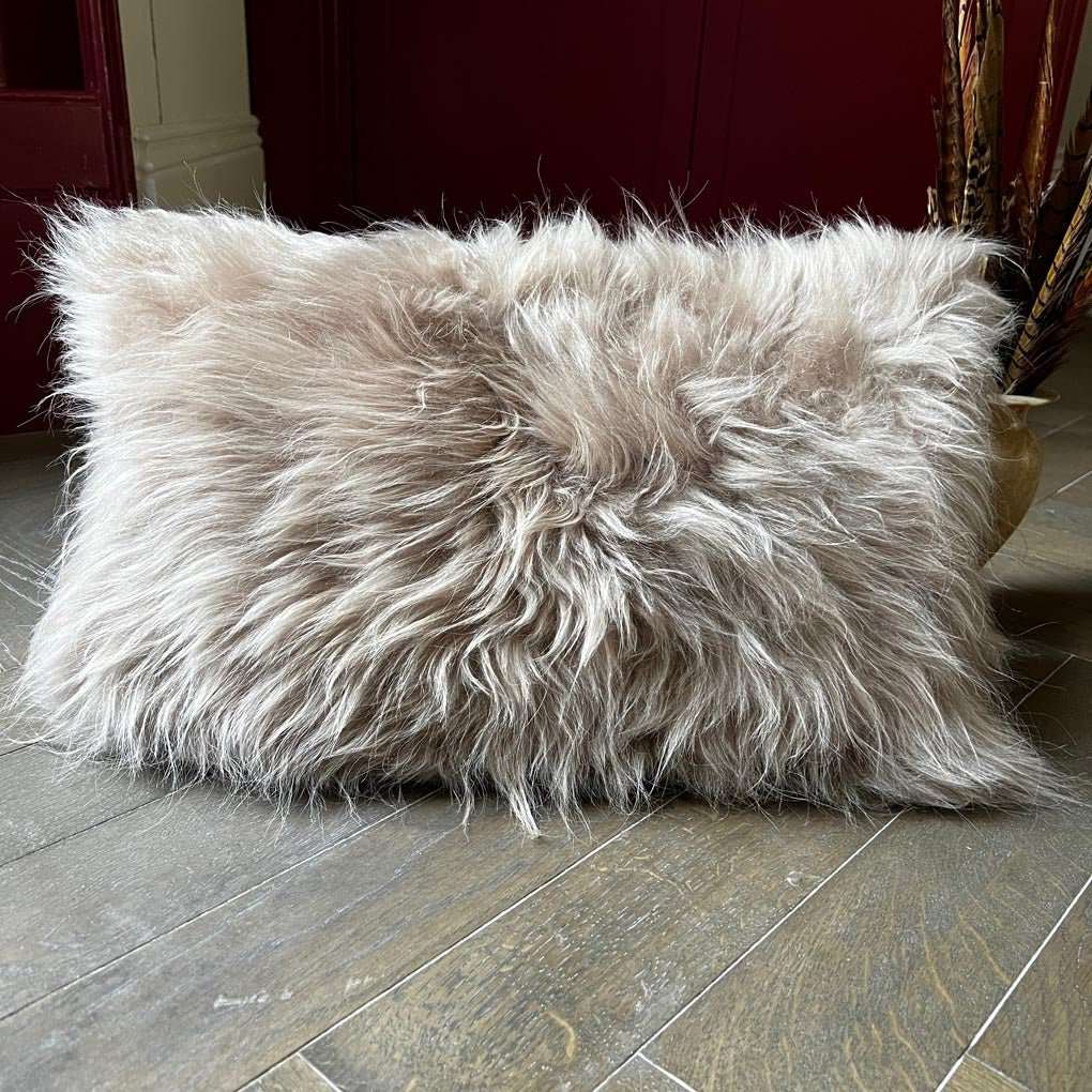 Cashmere Fur Cushion | Honey Gold 30cm x 50cm