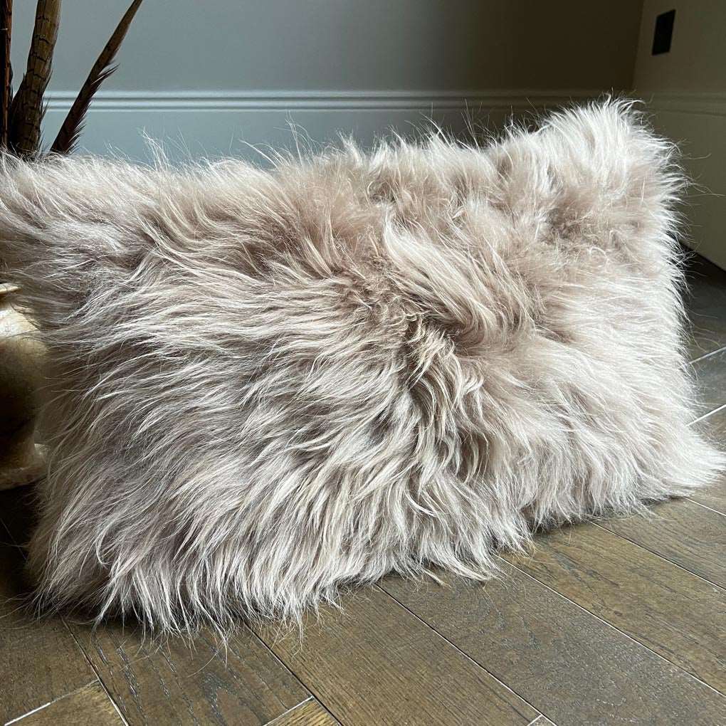 Cashmere Fur Cushion | Honey Gold 30cm x 50cm