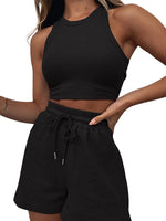 Casual Sleeveless Top & Shorts Loungewear Set
