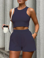 Casual Sleeveless Top & Shorts Loungewear Set